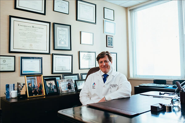 doctor in his office